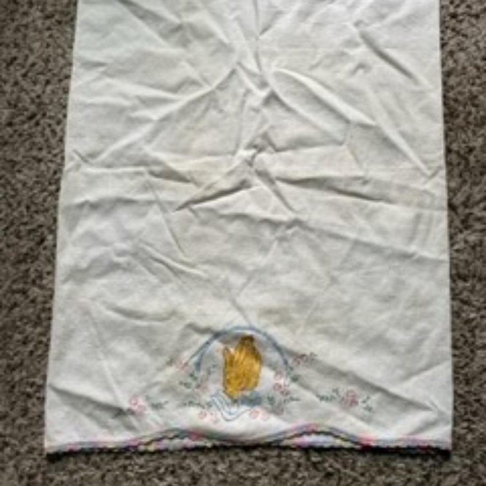 Vintage prayer pillowcase
